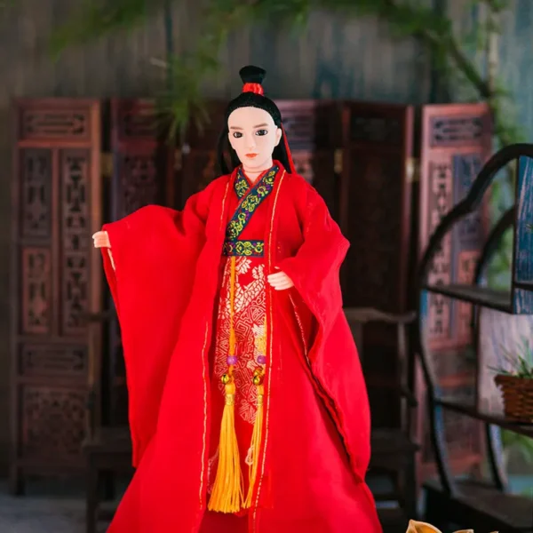 Chinese Martial Arts Knight Doll with Traditional Costume